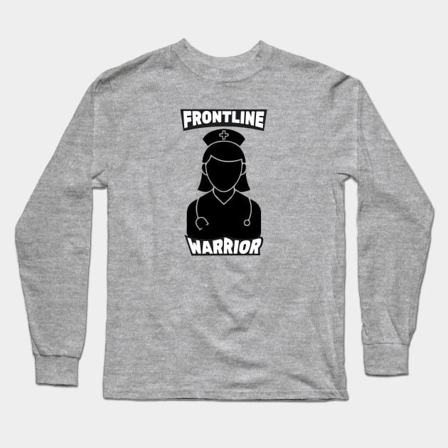 Frontline Warrior Nurse, Frontline Healthcare Worker. Long Sleeve T-Shirt by VanTees